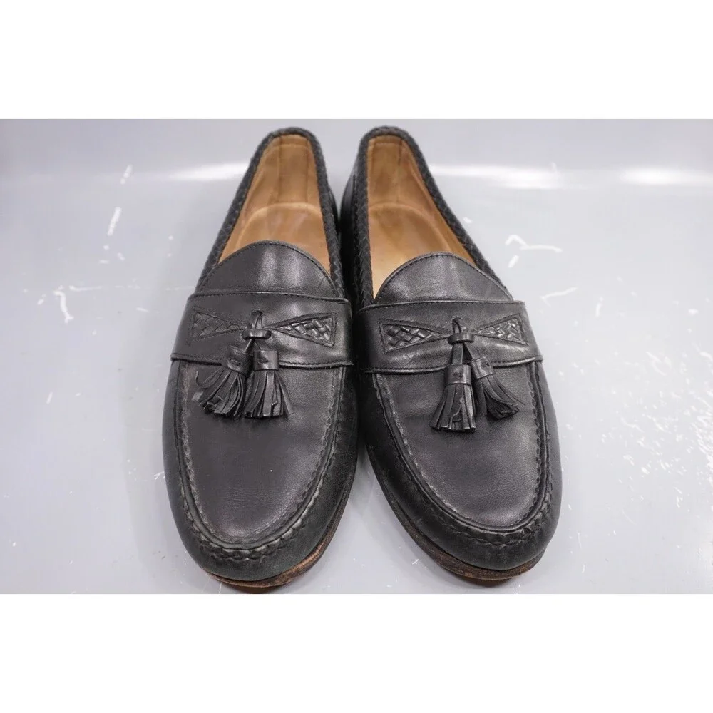 Allen Edmonds Maxfield Men's Size 10.5D Black Leather Tassel Dress Shoes USA